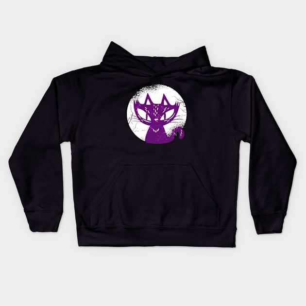 Dark cat Kids Hoodie by bosssirapob63